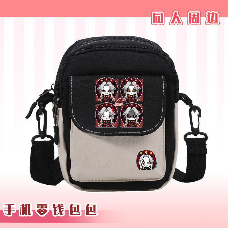 Anime Merch Shopping - Bolsa transversal pequena de lona Pierrot