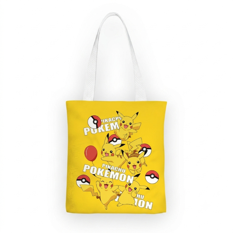 Anime Merch Shopping - Bolsa de Lona Pikachu, Linda Bolsa