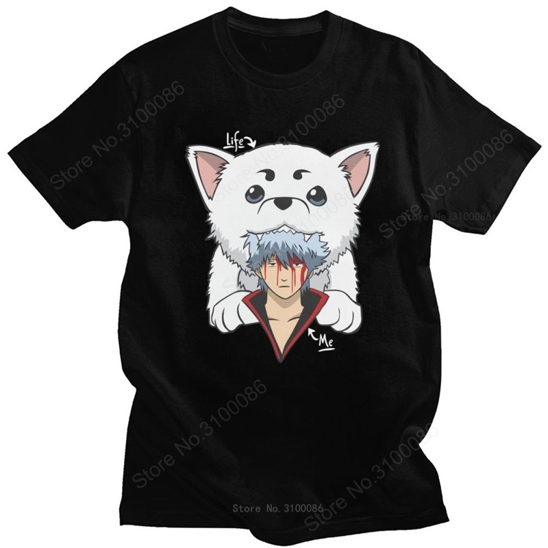 Anime Merch Shopping - Camiseta Kawaii Gintama Gintoki Sakata Tamanho