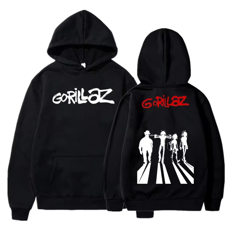 Anime Merch Shopping - Moletom Gorillaz com Estampa Gráfica, Estilo