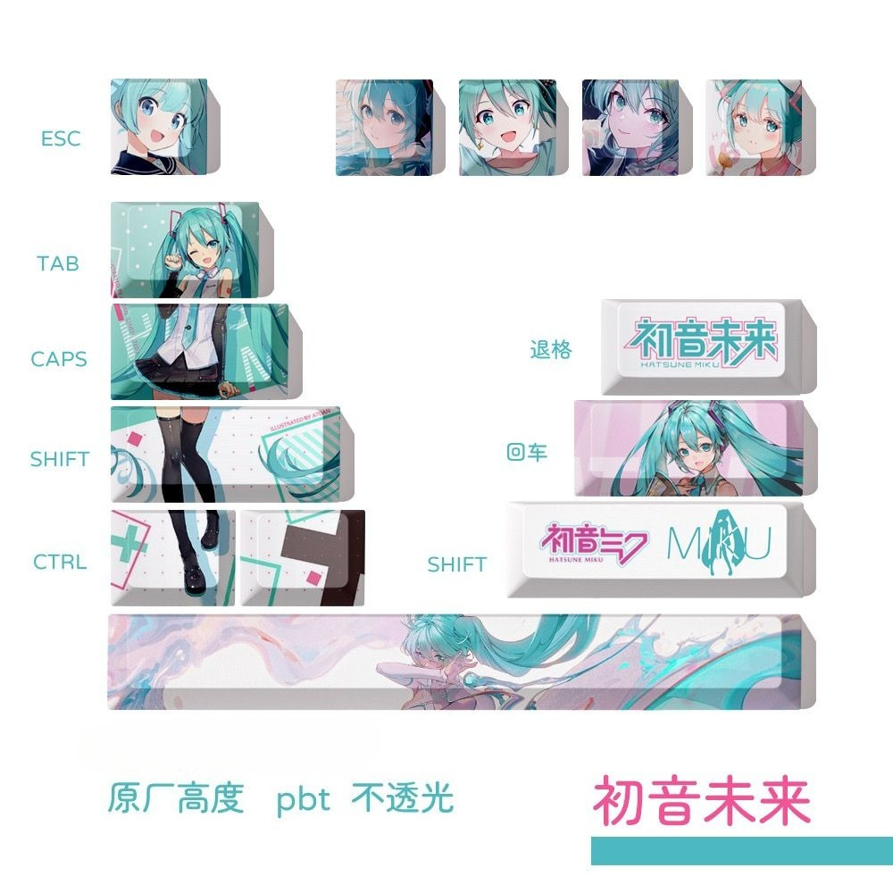 Teclas Hatsune Miku, Teclas de - Keycap Artisan Anime avaliação e preço