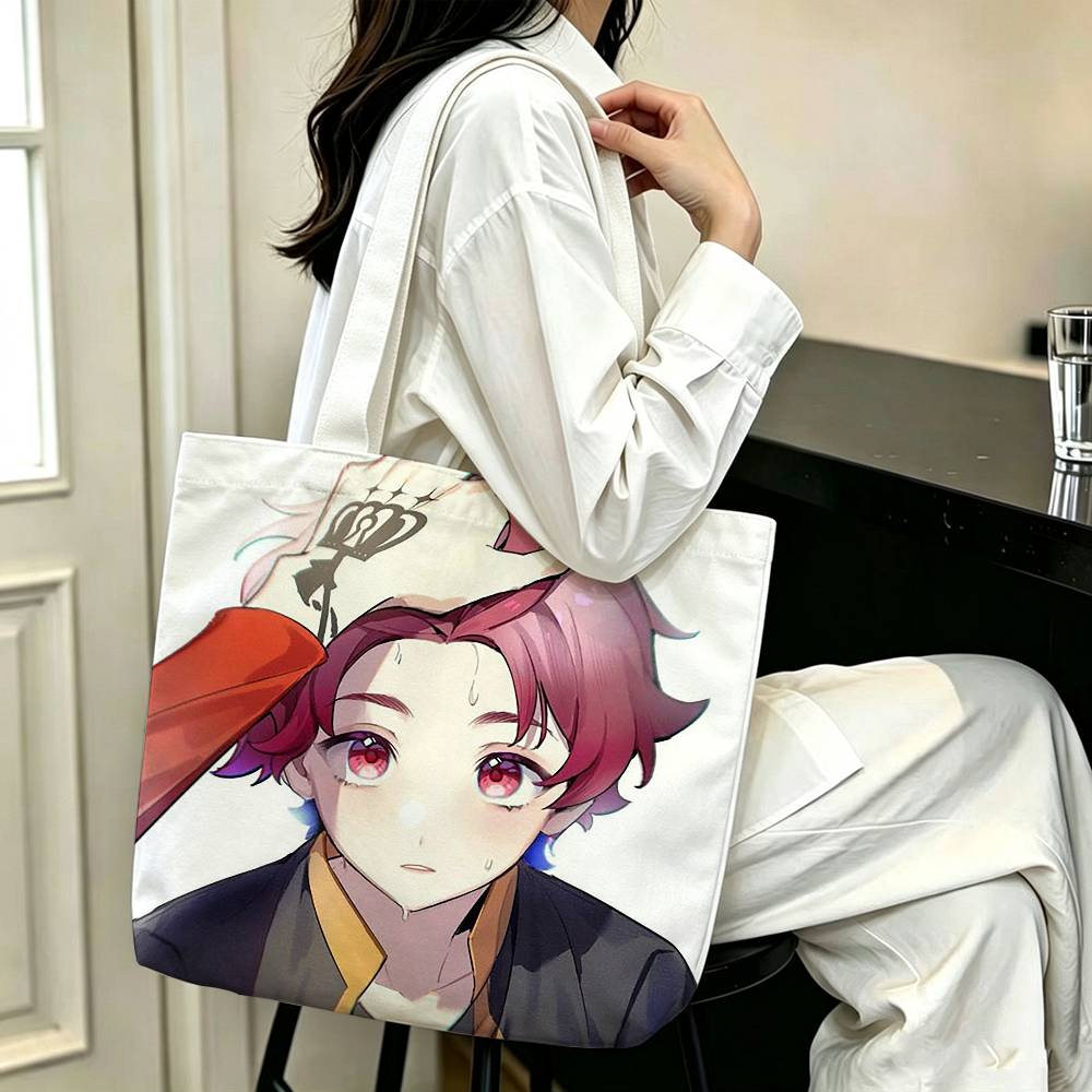 Bolsa de Ombro de Lona Estampa - Anime Merch Shopping avaliação e preço