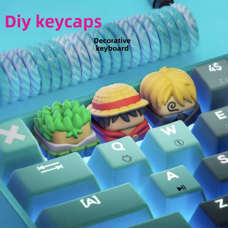 Uma peça anime periferia macac - Keycap Artisan Anime avaliação e preço